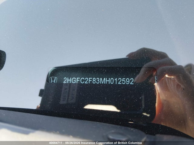 2HGFC2F83MH012592 Honda Civic Sport
