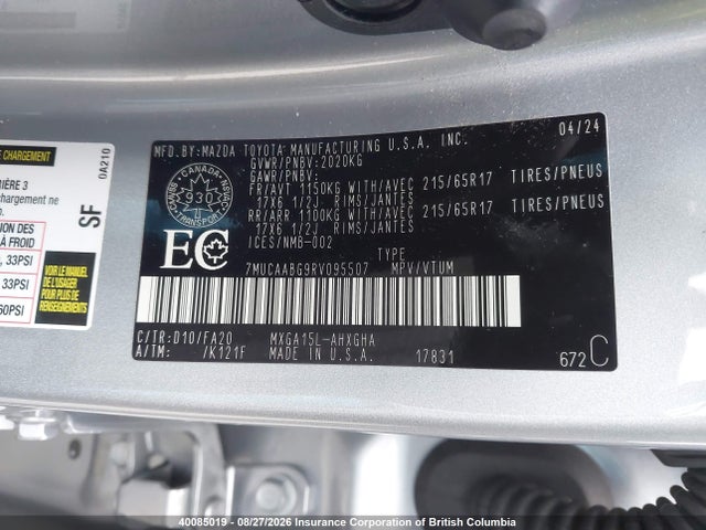 Toyota Corolla Cross Le 2024 7MUCAABG9RV095507 Image 9