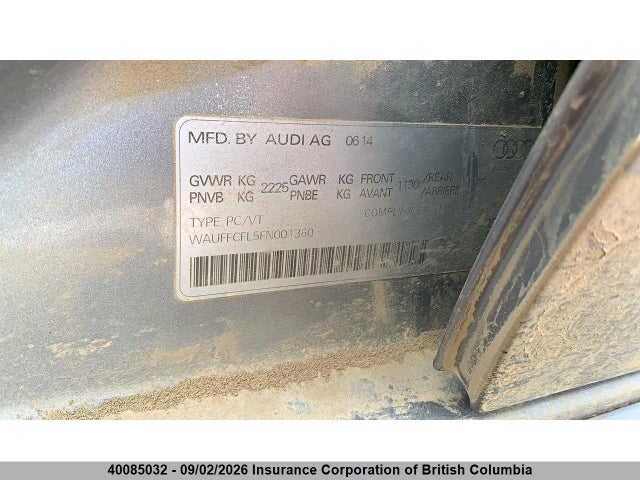 Aukcja sprzedaży 2015 Audi A4, vin: WAUFFCFL5FN001360, numer aukcji: 40085032