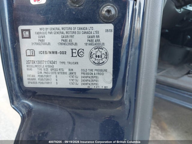 Продажа на аукционе авто 2007 Gmc New Sierra K1500, vin: 2GTEK13V071174341, номер лота: 40079205