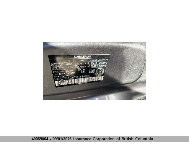 WDCTG4GB7KJ546003 Mercedes-Benz Gla 250 4matic