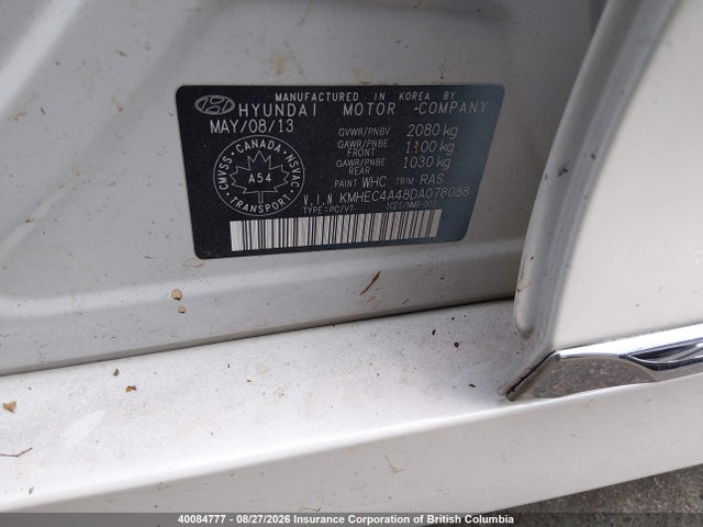 Продажа на аукционе авто 2013 Hyundai Sonata Hybrid Hybrid, vin: KMHEC4A48DA078088, номер лота: 40084777