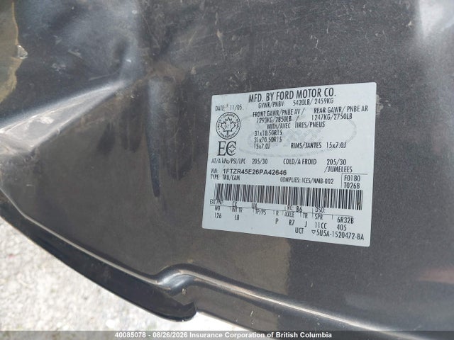 Продаж на аукціоні авто 2006 Ford Ranger Super Cab, vin: 1FTZR45E26PA42646, номер лоту: 40085078