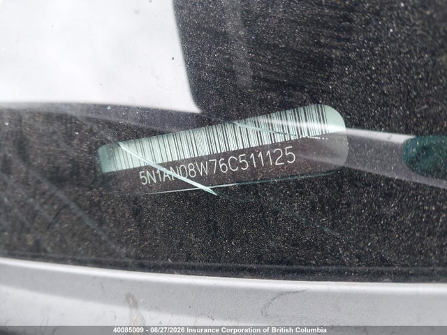 Продаж на аукціоні авто 2006 Nissan Xterra Off Road/s/se, vin: 5N1AN08W76C511125, номер лоту: 40085009