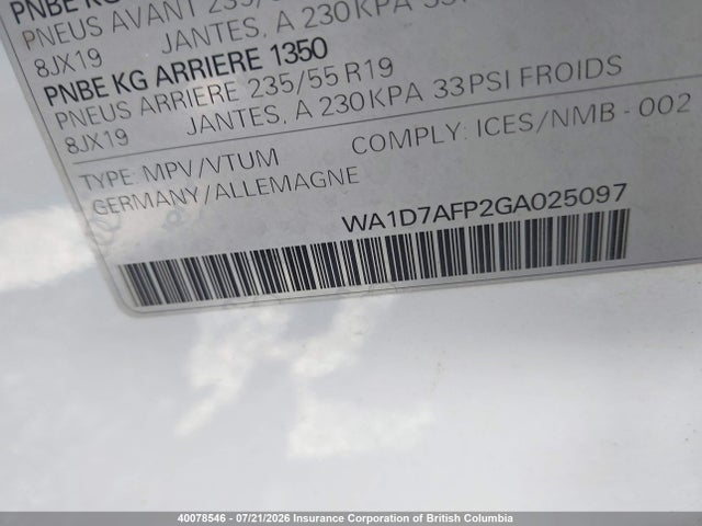 WA1D7AFP2GA025097 Audi Q5 Premium Plus S-line