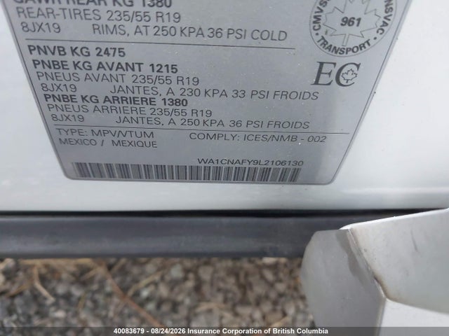 Audi Q5 Prestige 2020 WA1CNAFY9L2106130 Image 9
