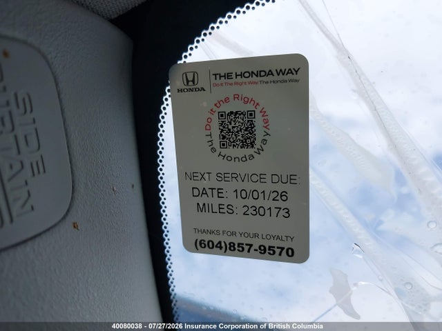 2HGFC2F77LH032186 Honda CIVIC EX