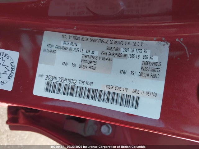 Mazda MAZDA3 2014 3MZBM1L70EM118742 Image 9