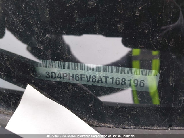 40072040 :رقم المزاد ، 3D4PH6FV8AT168196 vin ، 2010 Dodge Journey R/t مزاد بيع