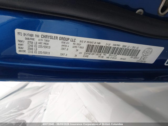 40072040 :رقم المزاد ، 3D4PH6FV8AT168196 vin ، 2010 Dodge Journey R/t مزاد بيع