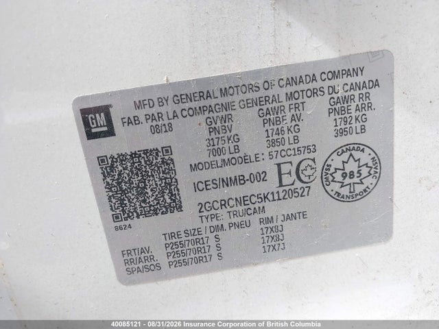 2GCRCNEC5K1120527 Chevrolet Silverado 1500 Ld Wt