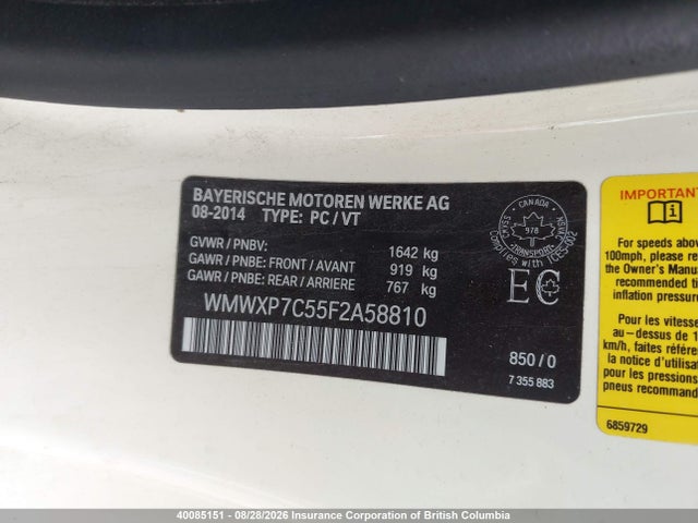 WMWXP7C55F2A58810 Mini COOPER S