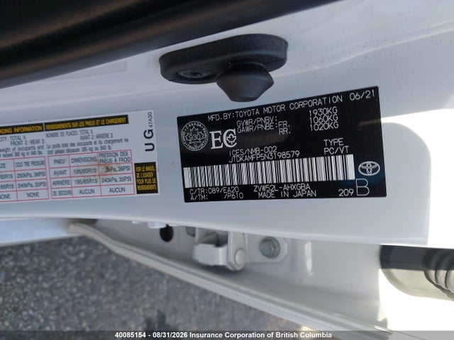 JTDKAMFP5N3198579 Toyota Prius