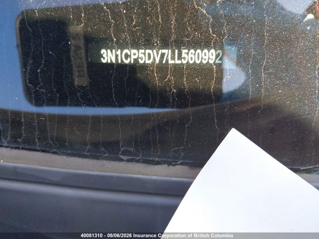 2020 Nissan Kicks Sr მანქანა იყიდება აუქციონზე, vin: 3N1CP5DV7LL560992, აუქციონის ნომერი: 40081310