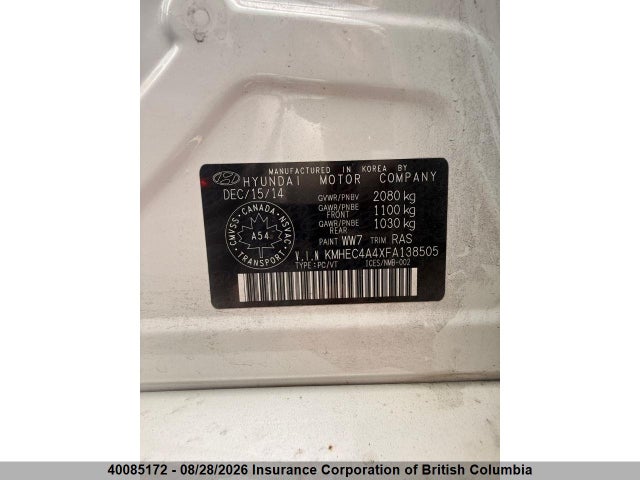 Hyundai Sonata Hybrid/limited 2015 KMHEC4A4XFA138505 Image 11