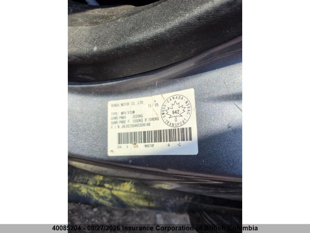 Продаж на аукціоні авто 2006 Honda Cr-v, vin: JHLRD78946C806148, номер лоту: 40085204