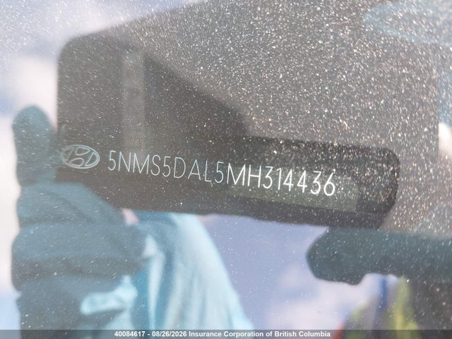 5NMS5DAL5MH314436 Hyundai Santa Fe Calligraphy