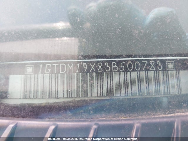 Aukcja sprzedaży 2003 Gmc Safari Xt, vin: 1GTDM19X83B500783, numer aukcji: 40085295