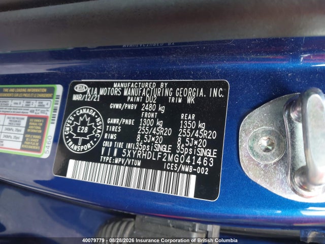 KIA SORENTO EX 2021 5XYRHDLF2MG041463 Image 9