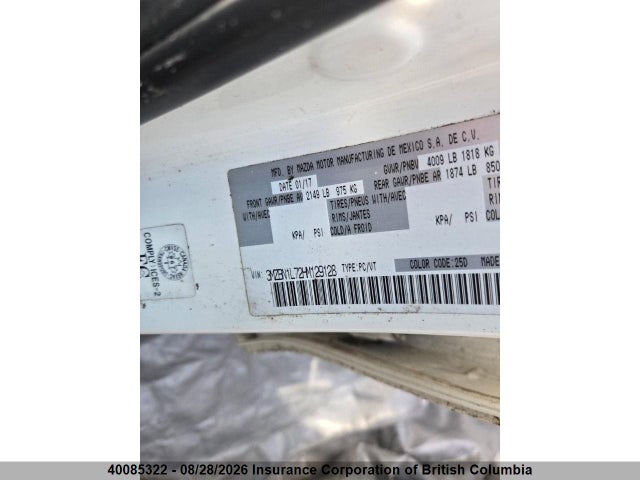 3MZBN1L72HM129128 Mazda 3 TOURING