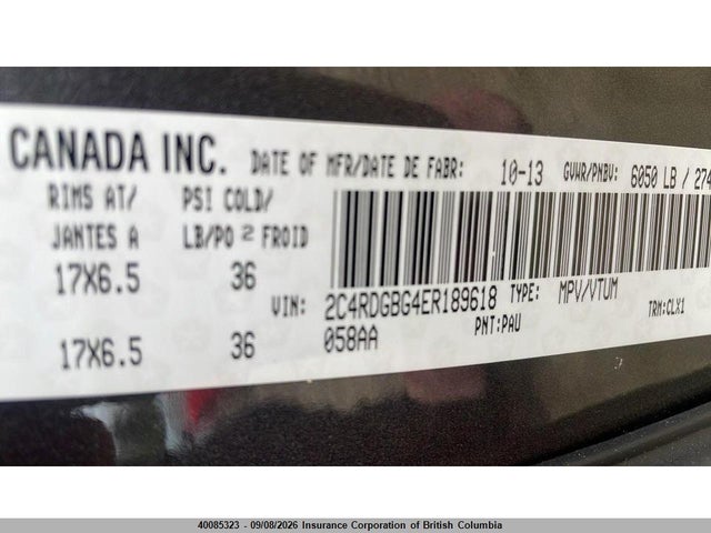 Dodge Grand Caravan Se/sxt 2014 2C4RDGBG4ER189618 Image 20