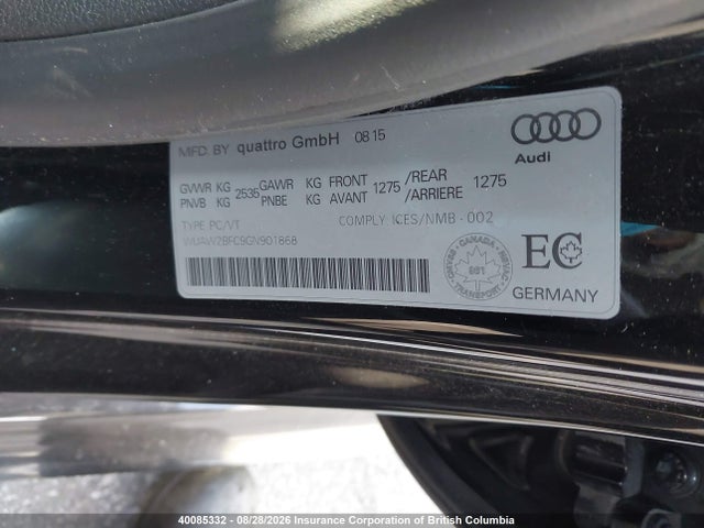 Продажа на аукционе авто 2016 Audi Rs7, vin: WUAW2BFC9GN901868, номер лота: 40085332