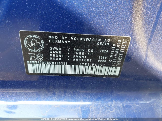 Volkswagen Golf R 2019 WVWVA7AU8KW185329 Image 19