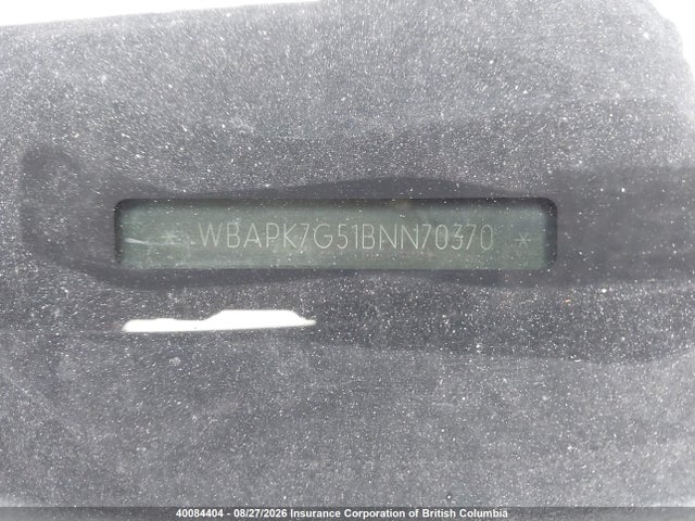 Aukcja sprzedaży 2011 Bmw 3 Series, vin: WBAPK7G51BNN70370, numer aukcji: 40084404