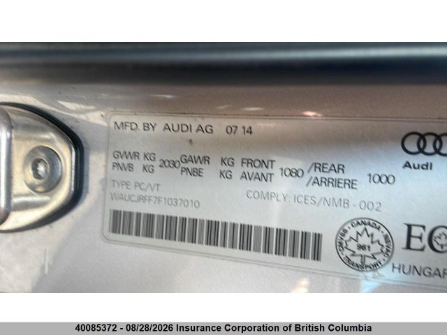 Продаж на аукціоні авто 2015 Audi A3, vin: WAUCJRFF7F1037010, номер лоту: 40085372