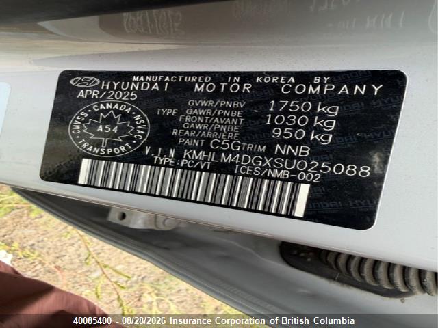 KMHLM4DGXSU025088 Hyundai Elantra Sel Sport