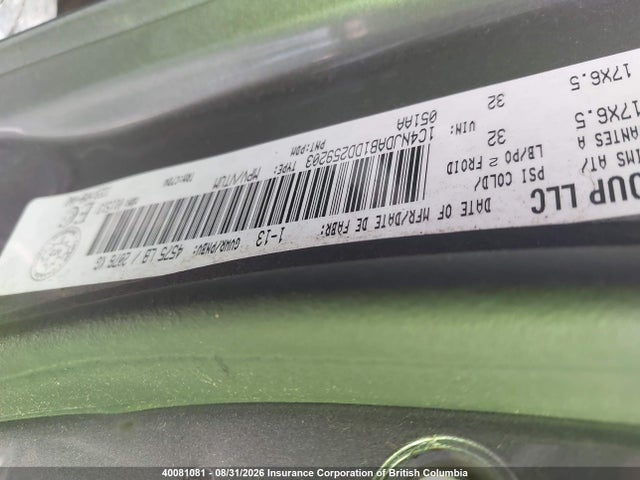 40081081 :رقم المزاد ، 1C4NJDAB1DD259203 vin ، 2013 Jeep Compass مزاد بيع