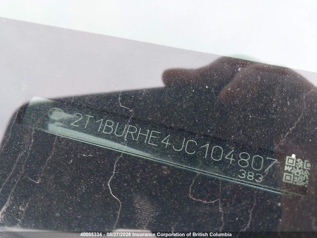 2T1BURHE4JC104807 Toyota Corolla L/le/xle/se/xse