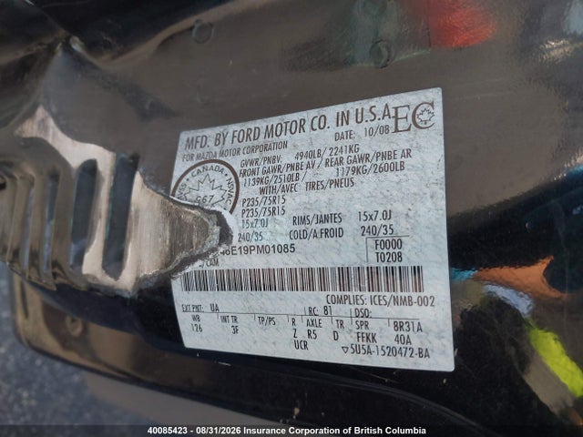 Продаж на аукціоні авто 2009 Mazda B4000, vin: 4F4YR46E19PM01085, номер лоту: 40085423