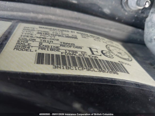 Aukcja sprzedaży 2012 Nissan Versa S/sl, vin: 3N1BC1CP9CL380996, numer aukcji: 40080508