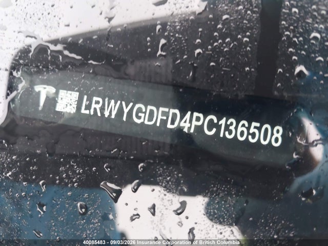 LRWYGDFD4PC136508 Tesla Model Y