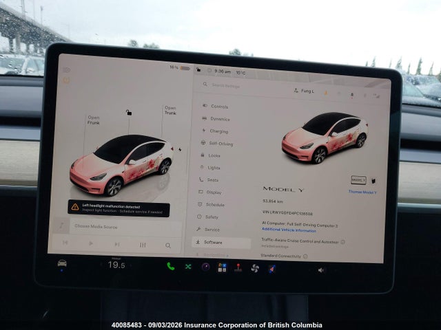 LRWYGDFD4PC136508 Tesla Model Y