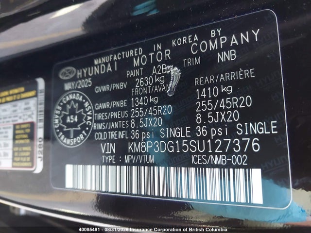 KM8P3DG15SU127376 Hyundai Santa Fe Preferred Hybrid Awd With Trend Package