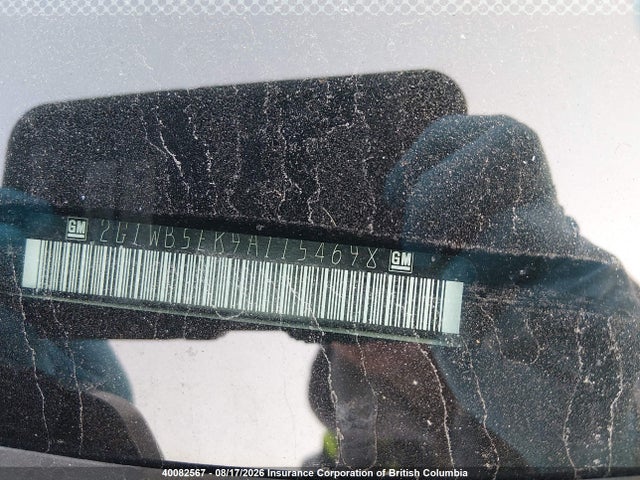 40082567 :رقم المزاد ، 2G1WB5EK9A1154698 vin ، 2010 Chevrolet Impala Lt مزاد بيع