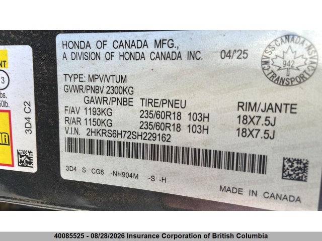 Honda CR-V 2025 2HKRS6H72SH229162 Image 24