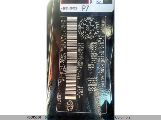 Toyota Camry 2016 4T1BF1FK5GU561444 Image 18