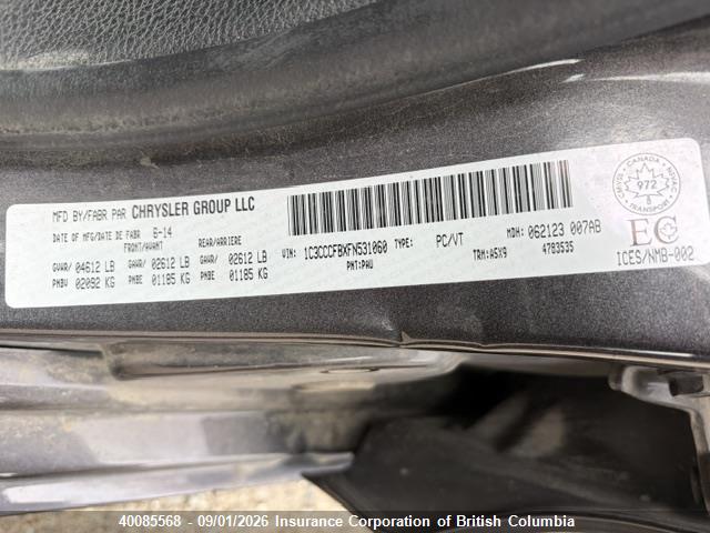 1C3CCCFBXFN531060 Chrysler 200
