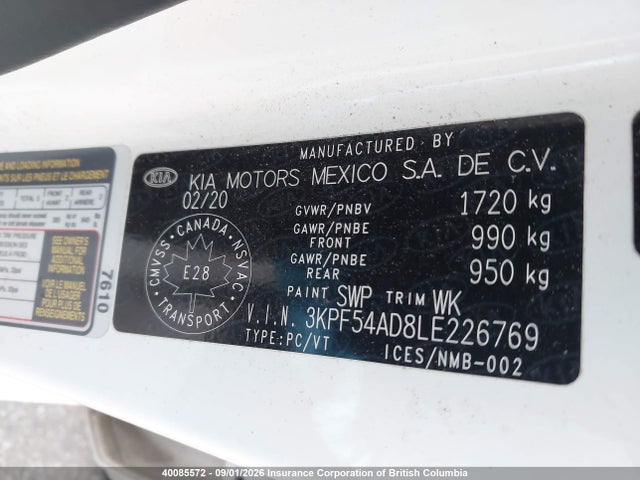 KIA Forte 2020 3KPF54AD8LE226769 Image 9