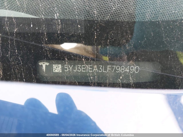 Продаж на аукціоні авто 2020 Tesla Model 3, vin: 5YJ3E1EA3LF798490, номер лоту: 40080589
