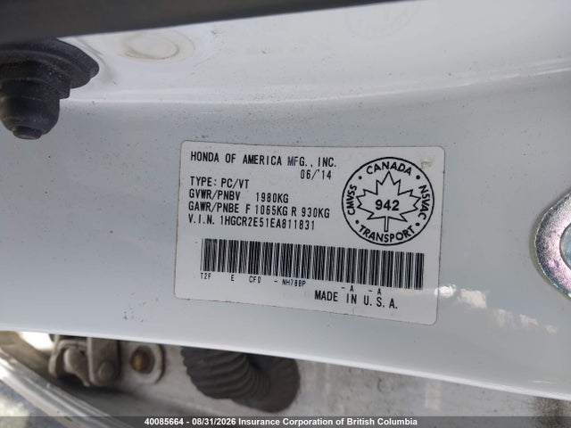 Aukcja sprzedaży 2014 Honda Accord Sport, vin: 1HGCR2E51EA811831, numer aukcji: 40085664
