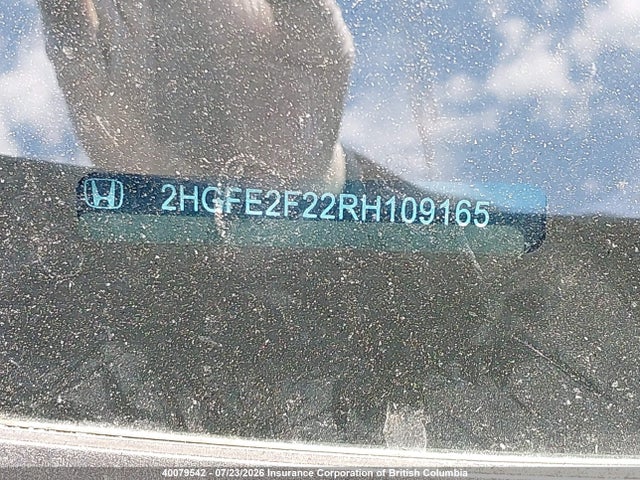 40079542 :رقم المزاد ، 2HGFE2F22RH109165 vin ، 2024 Honda Civic Lx مزاد بيع