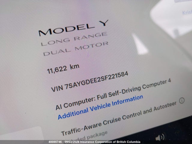 Продажа на аукционе авто 2025 Tesla Model Y, vin: 7SAYGDEE2SF221584, номер лота: 40085746