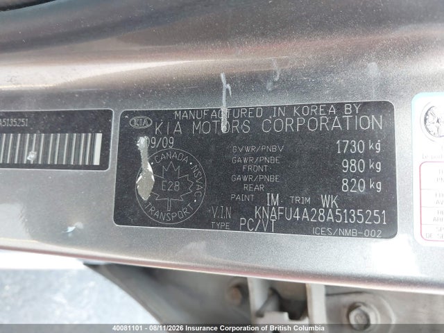 Продаж на аукціоні авто 2010 Kia Forte Ex, vin: KNAFU4A28A5135251, номер лоту: 40081101