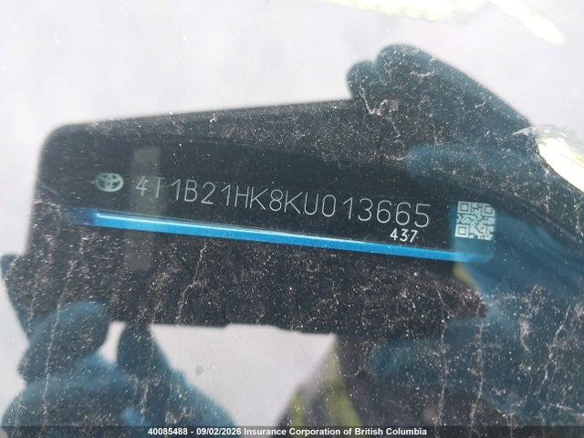4T1B21HK8KU013665 Toyota Camry Hybrid/le/xle/se