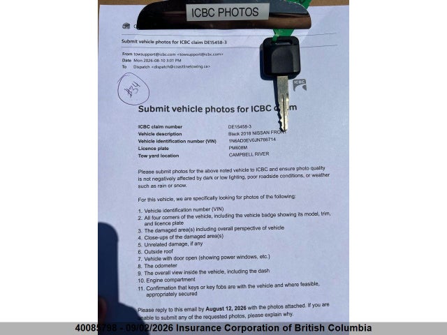 1N6AD0EV0JN766714 Nissan Frontier S/sv/sl/pro-4x