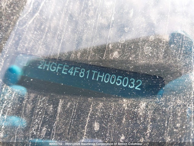 2HGFE4F81TH005032 Honda Civic Sport/sport Touring